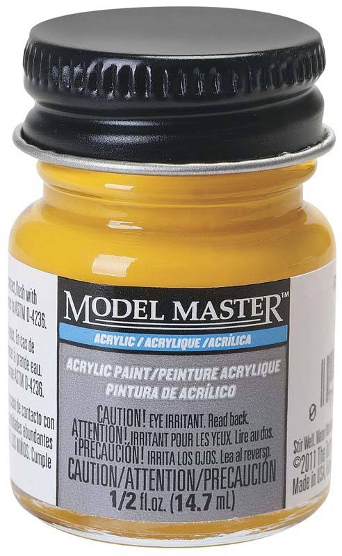 Testors Paint Model Master Flat Acrylic Paint - Yellow, 1/2oz