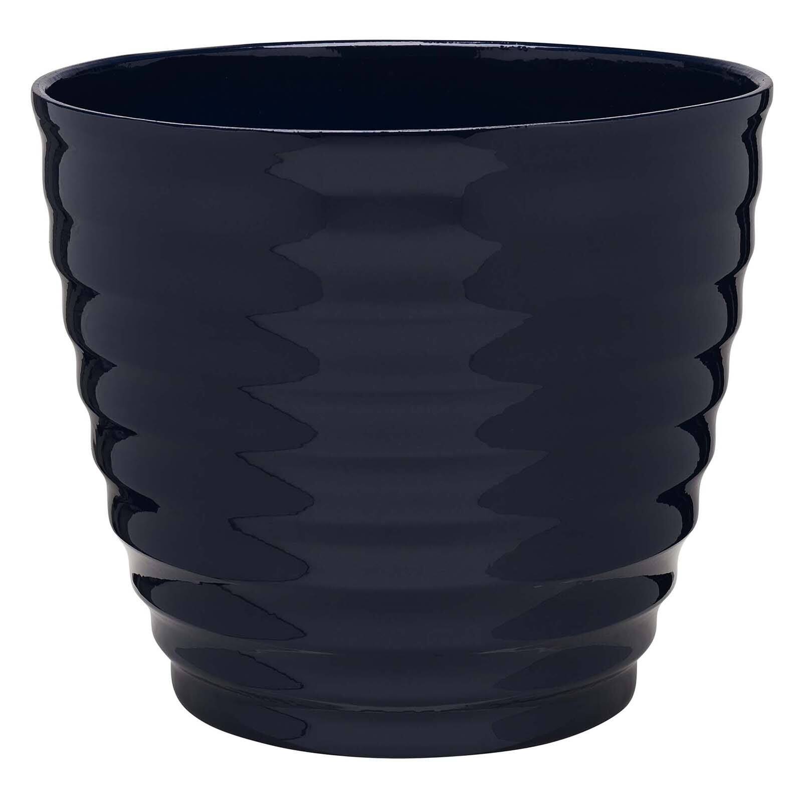 16" Beehive Planter w/ Saucer, Navy - Southern Patio