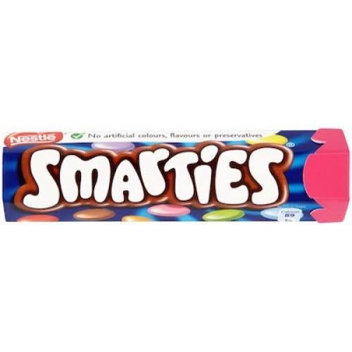 Smarties Milk Chocolate Sweets Candy Tube - 38g