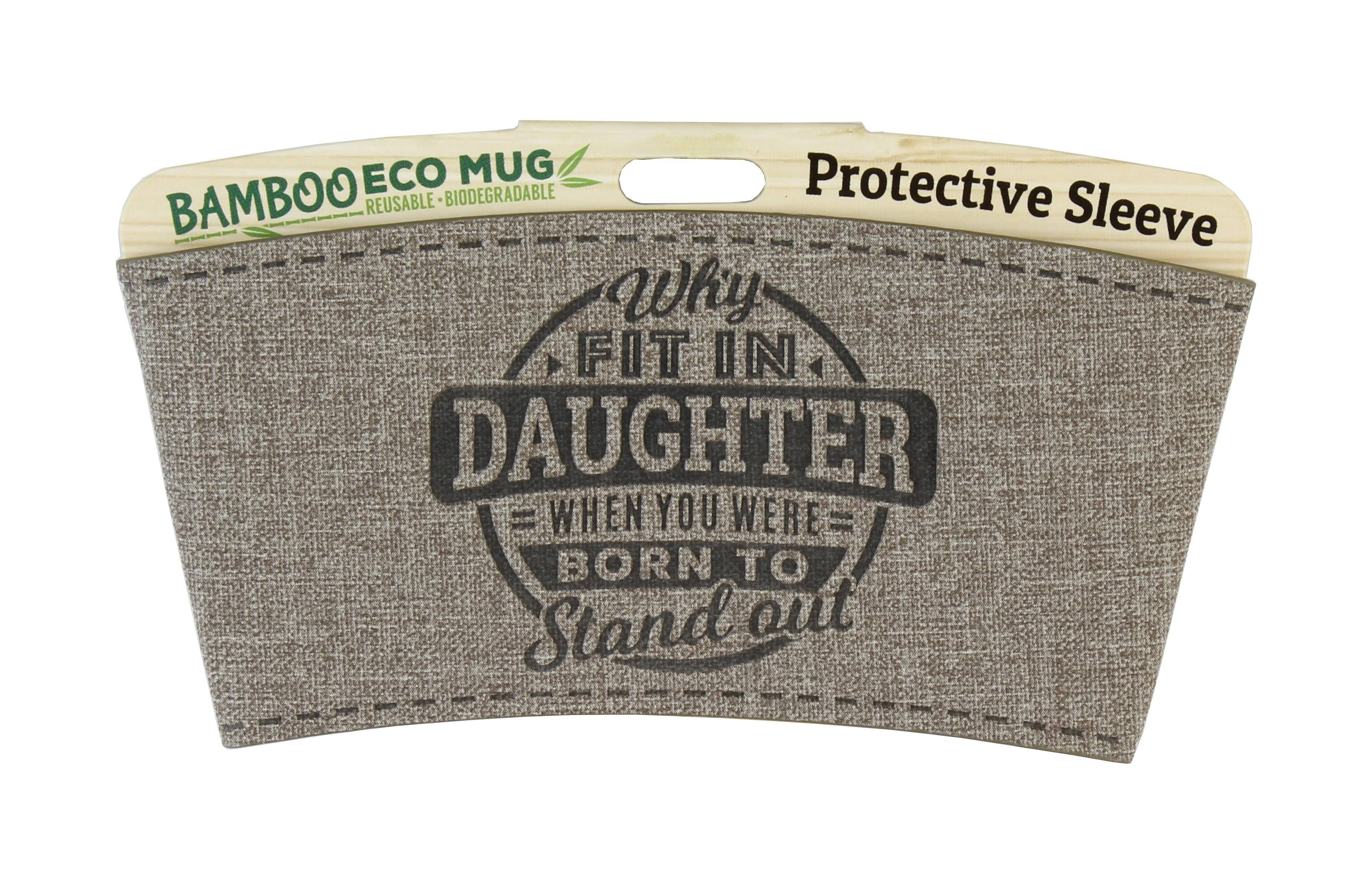 Bamboo Eco Mug Name Sleeves Daughter