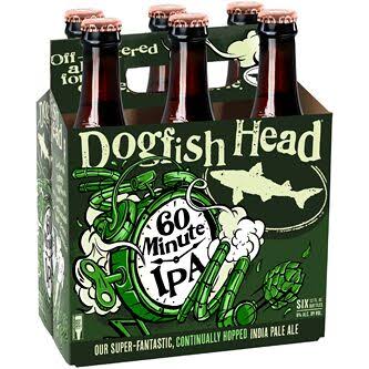 Dogfish Head Beer, IPA, 60 Minute - 6 pack, 12 fl oz bottles
