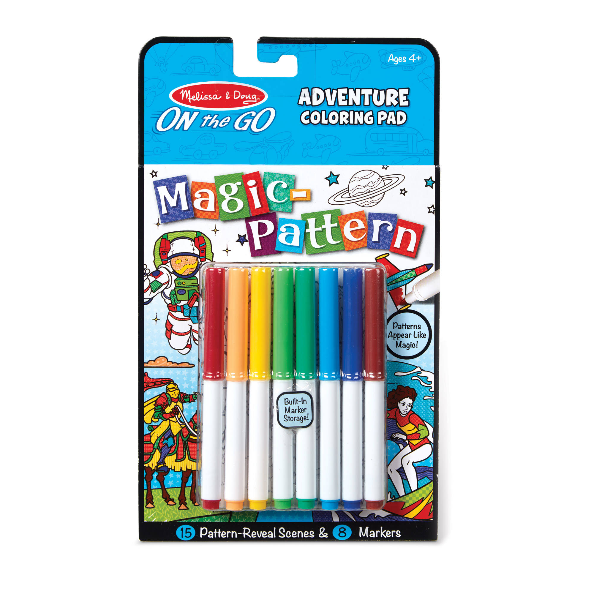 Melissa & Doug Magic-Pattern Kids?? Adventure Marker Coloring Pad On The Go Travel Activity
