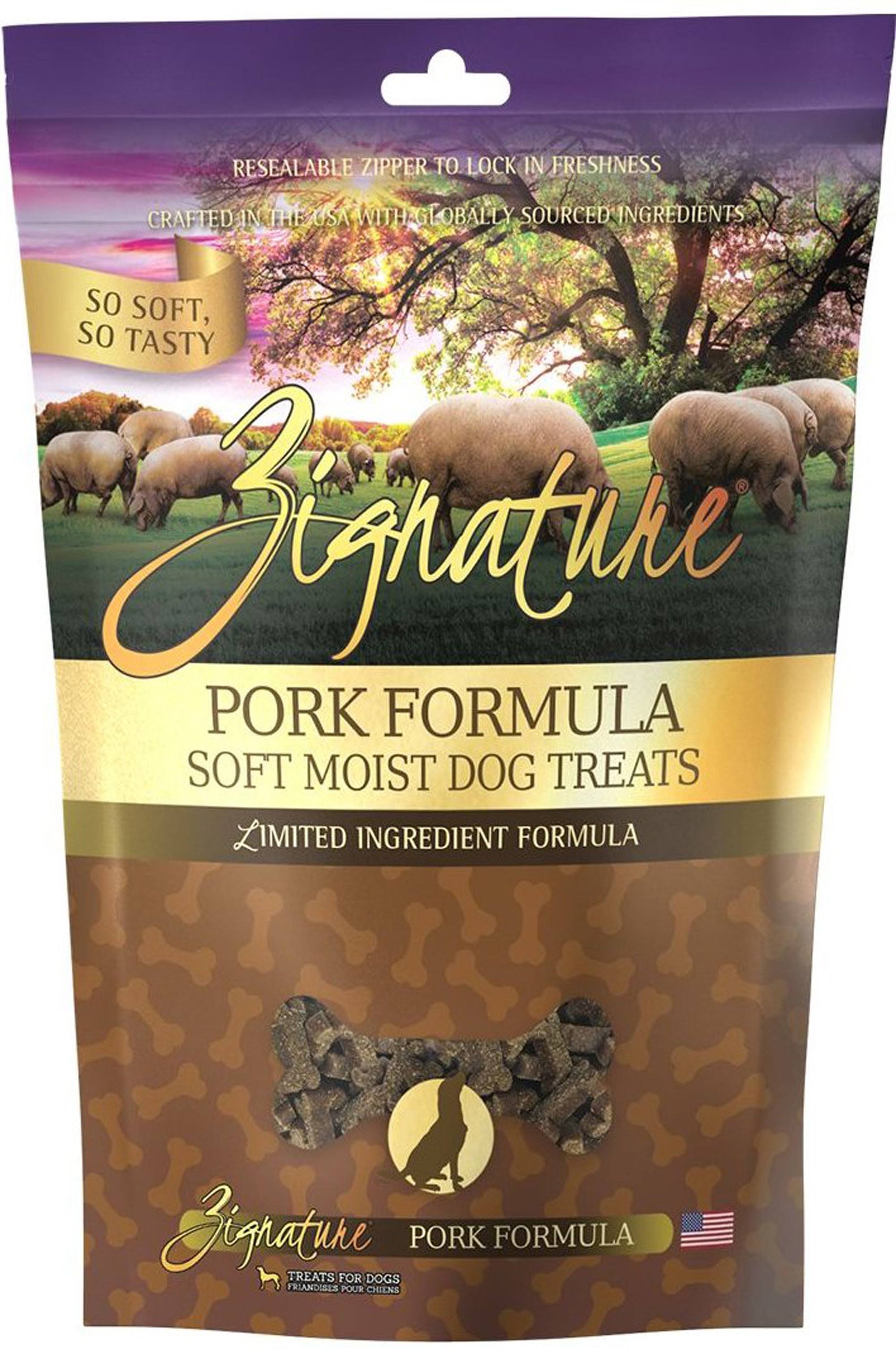 Zignature Soft Moist Pork Dog Treats 4 oz