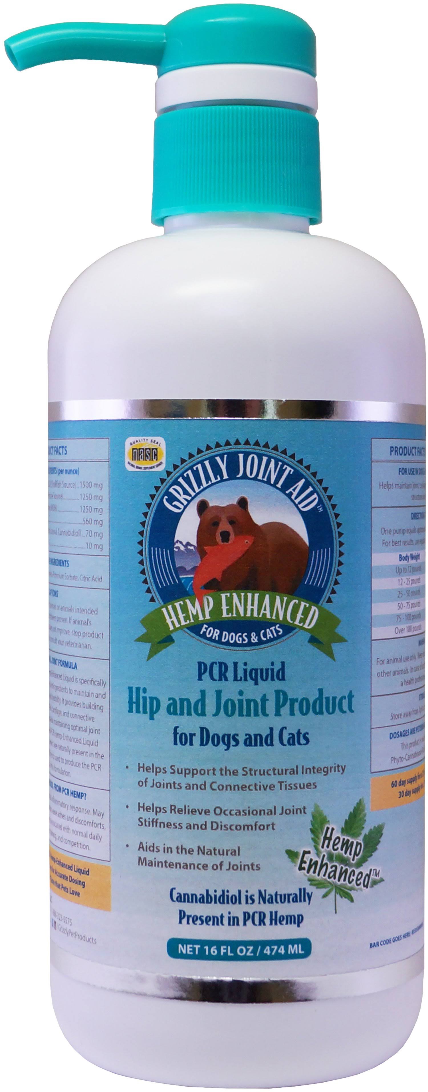 Grizzly Hemp Enhanced PCR Liquid Hip & Joint Product (16 oz)