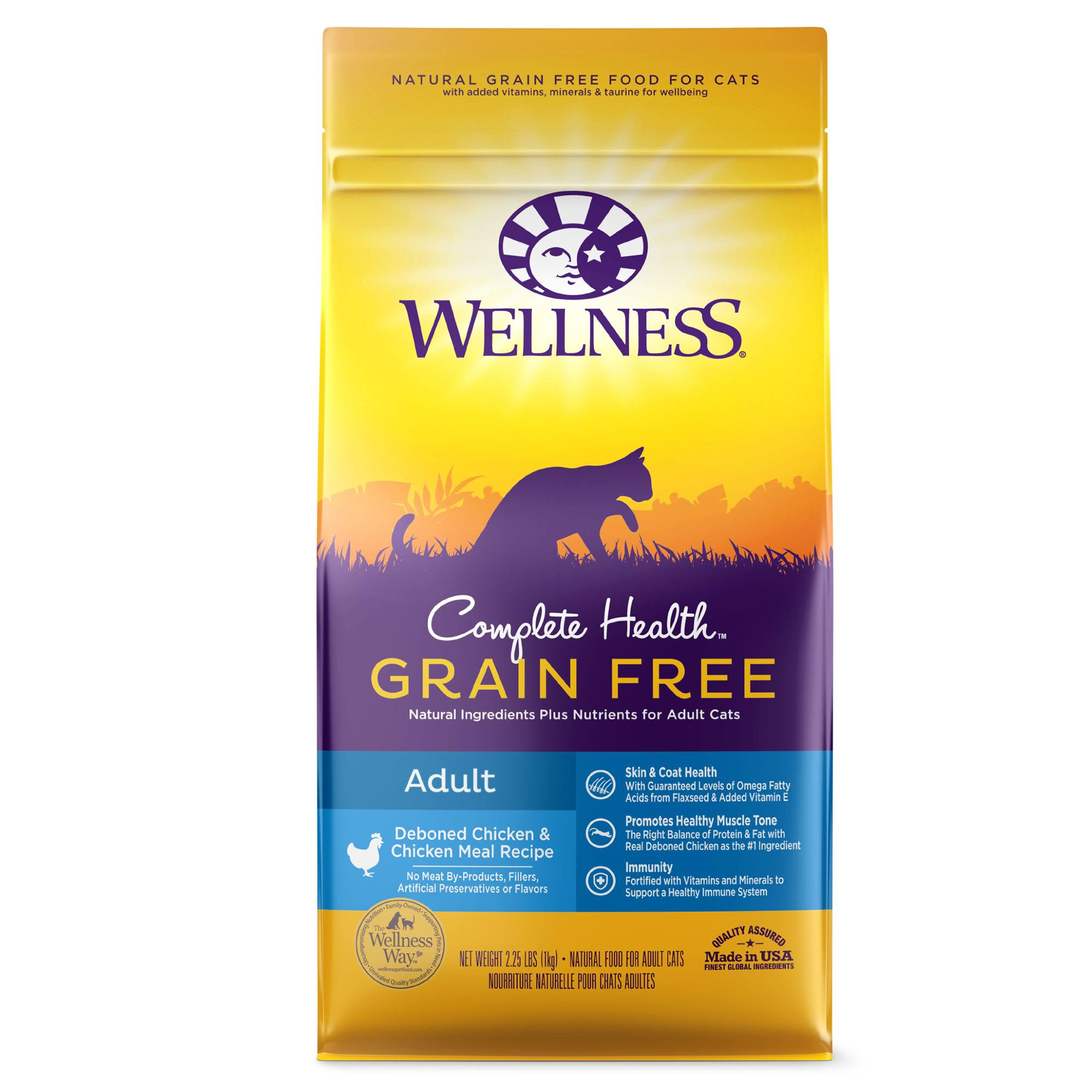 Wellness Natural Complete Health Grain Free Dry Deboned Chicken and Chicken Cat Food - 5.5lb