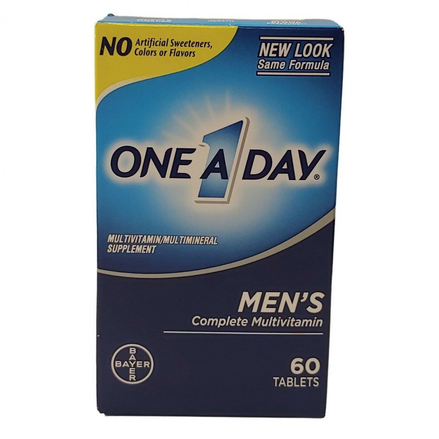 One A Day Men's Complete Multivitamin/Multimineral Supplement, 60 Tab