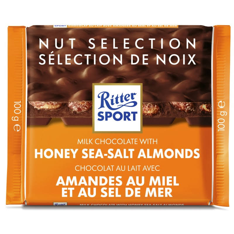 Ritter Sport - Milk Chocolate with Honey Salted Almonds - 100g