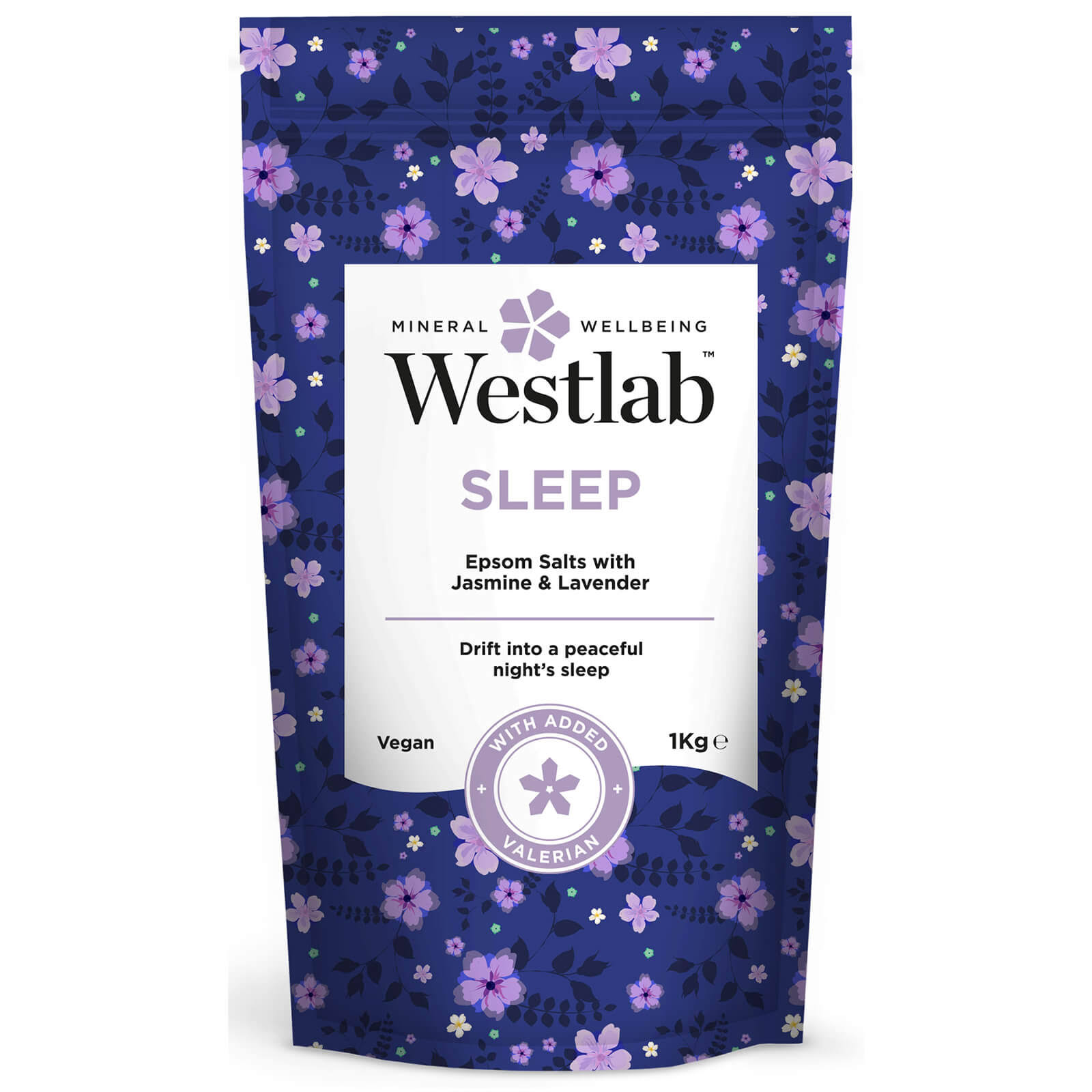 Westlab Sleep Epsom and Dead Sea Salts - With Lavender and Jasmine, 1kg
