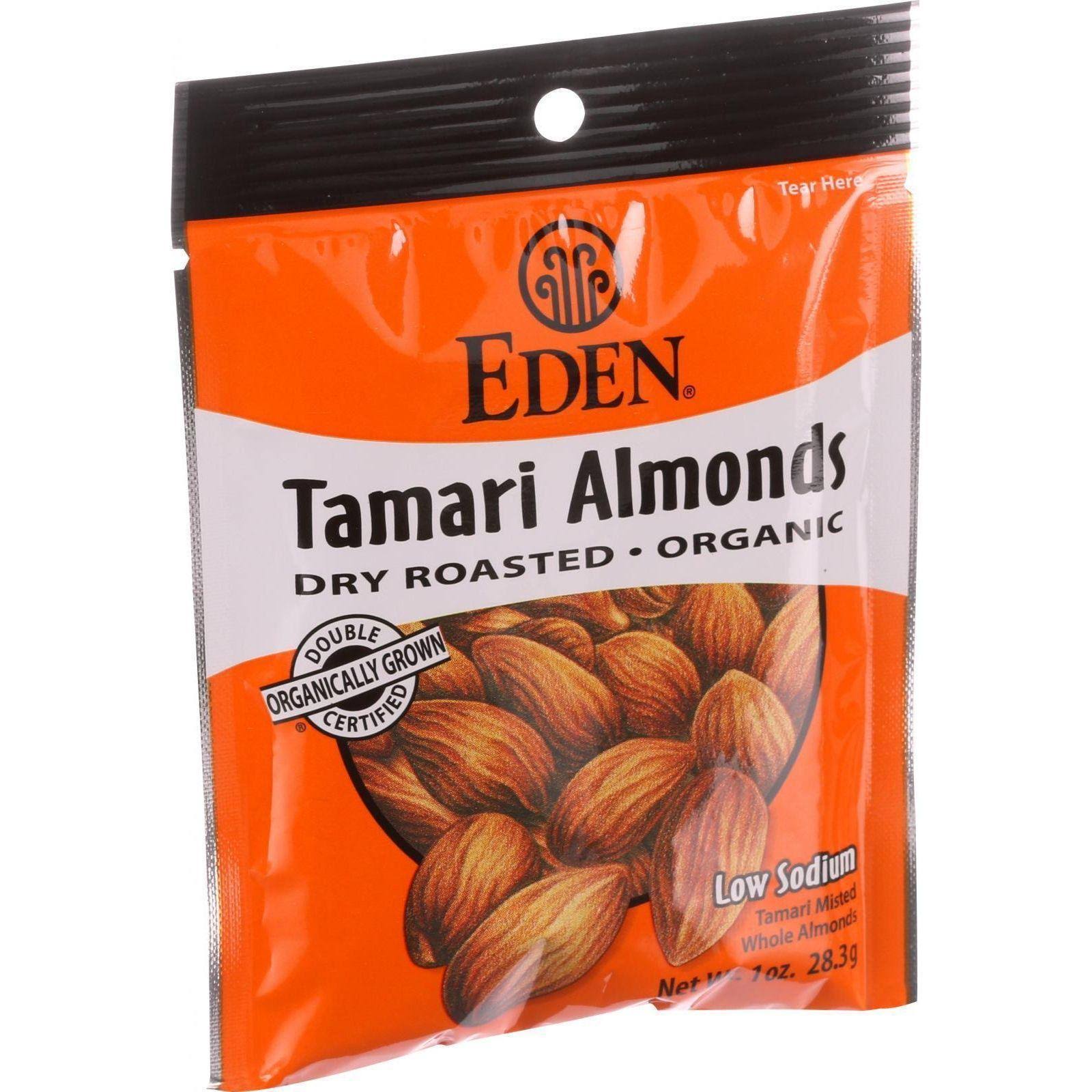 Eden Tamari Almonds - Dry Roasted, Organic, 1oz