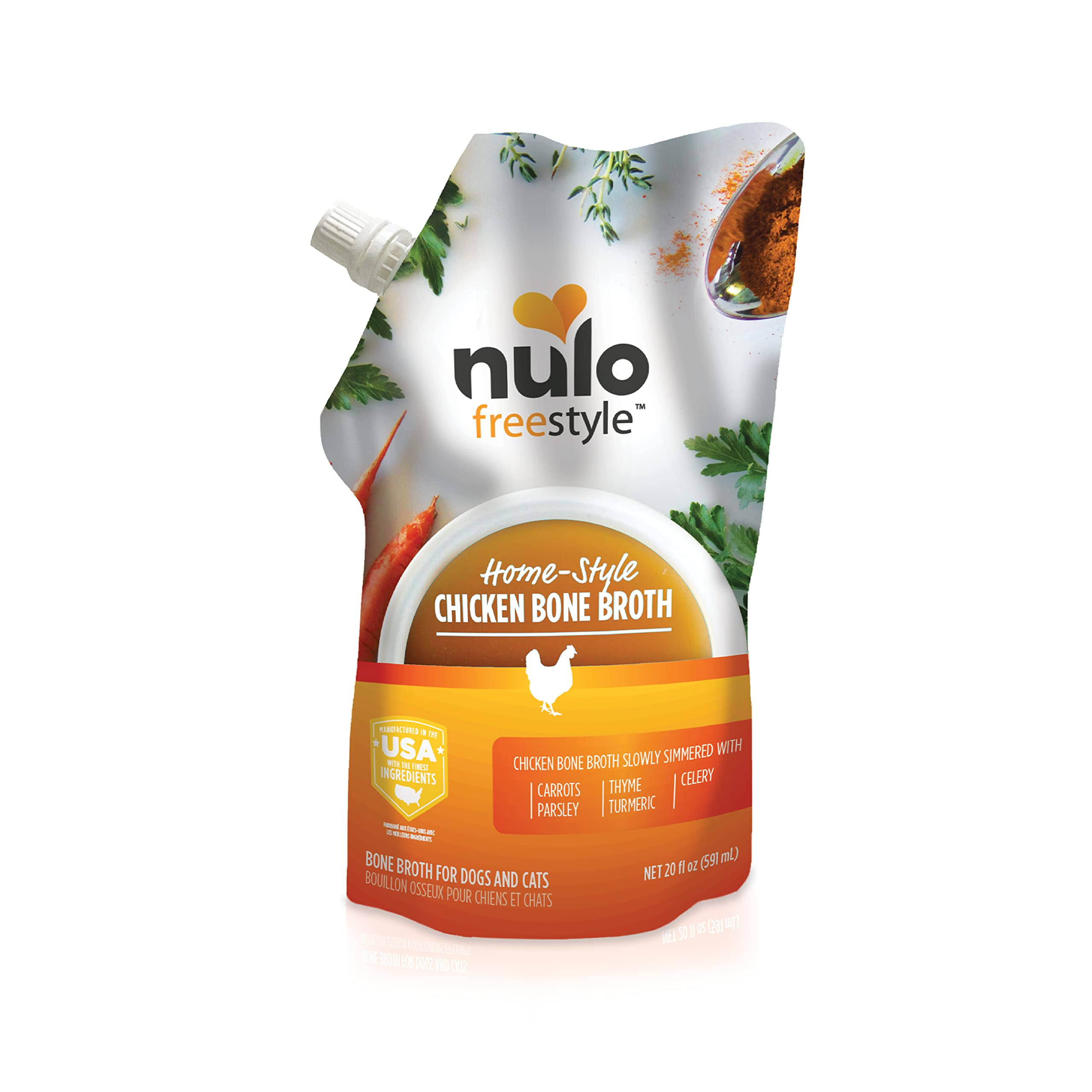Nulo Freestyle Bone Broth, Premium Food Topper For Cats And Dogs, With Collagen And Chondroitin Sulfate To Help Boost The Quality Of Your Pet’s Coat