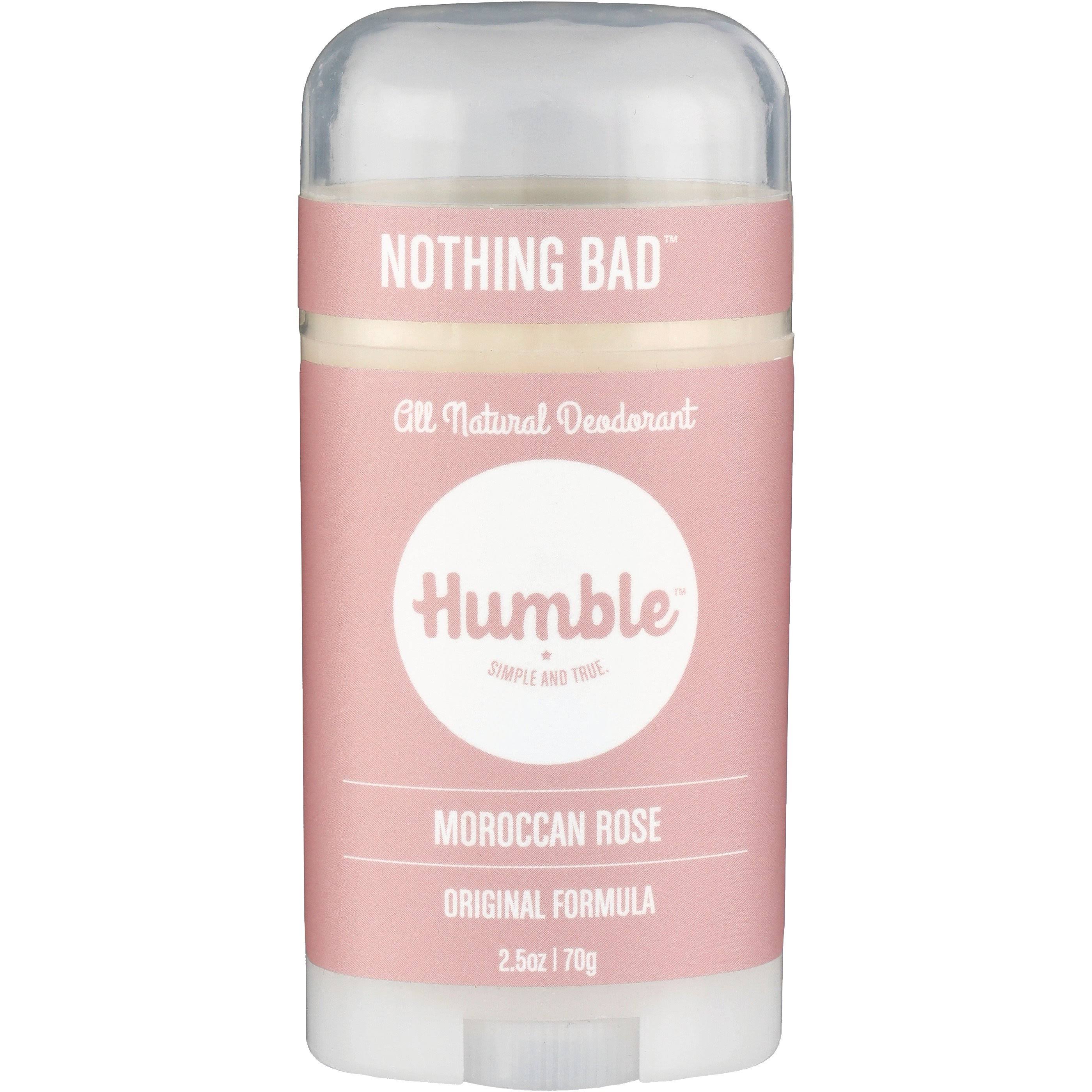 Humble Nothing Bad Deodorant, All Natural, Moroccan Rose - 2.5 oz