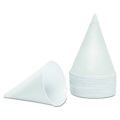 Konie Paper Cone Cups - White, 4.5oz, Pack of 5000