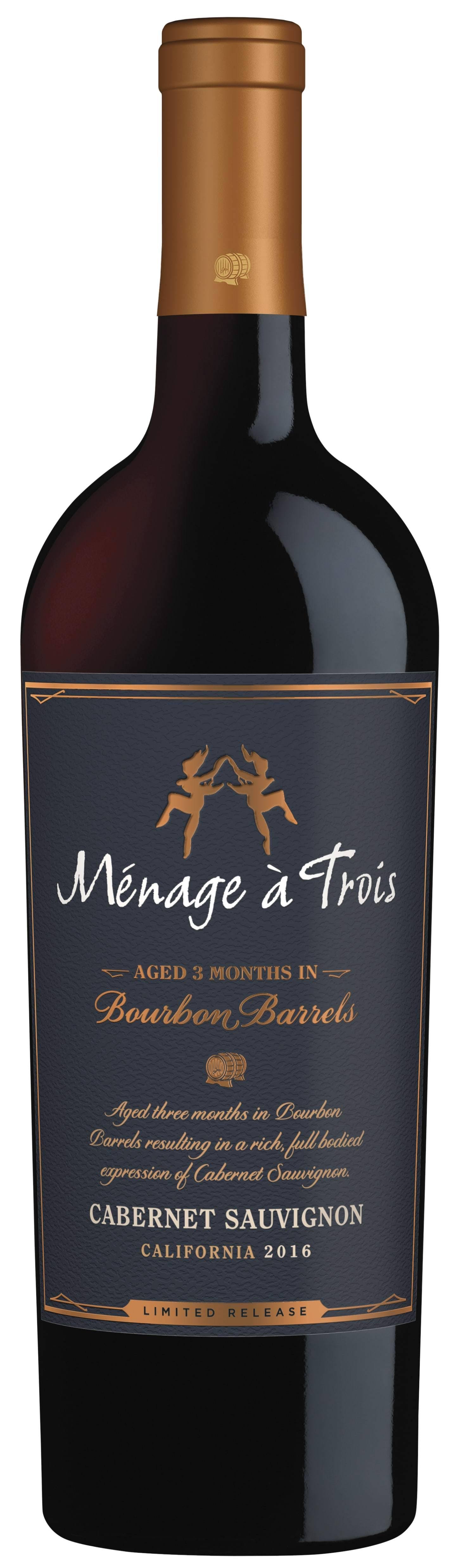 Menage A Trois Cabernet Sauvignon, Bourbon Barrels, California, 2016 - 750 ml
