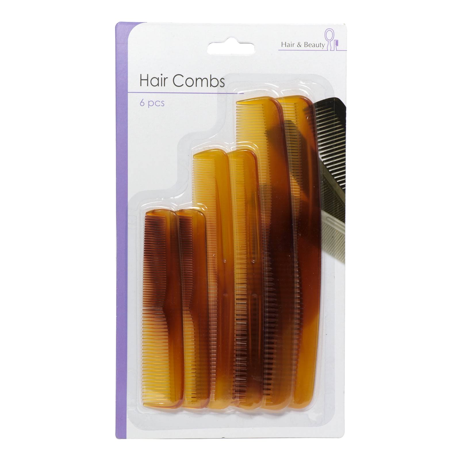 Hair And Beauty Hair Combs - Pack of 6