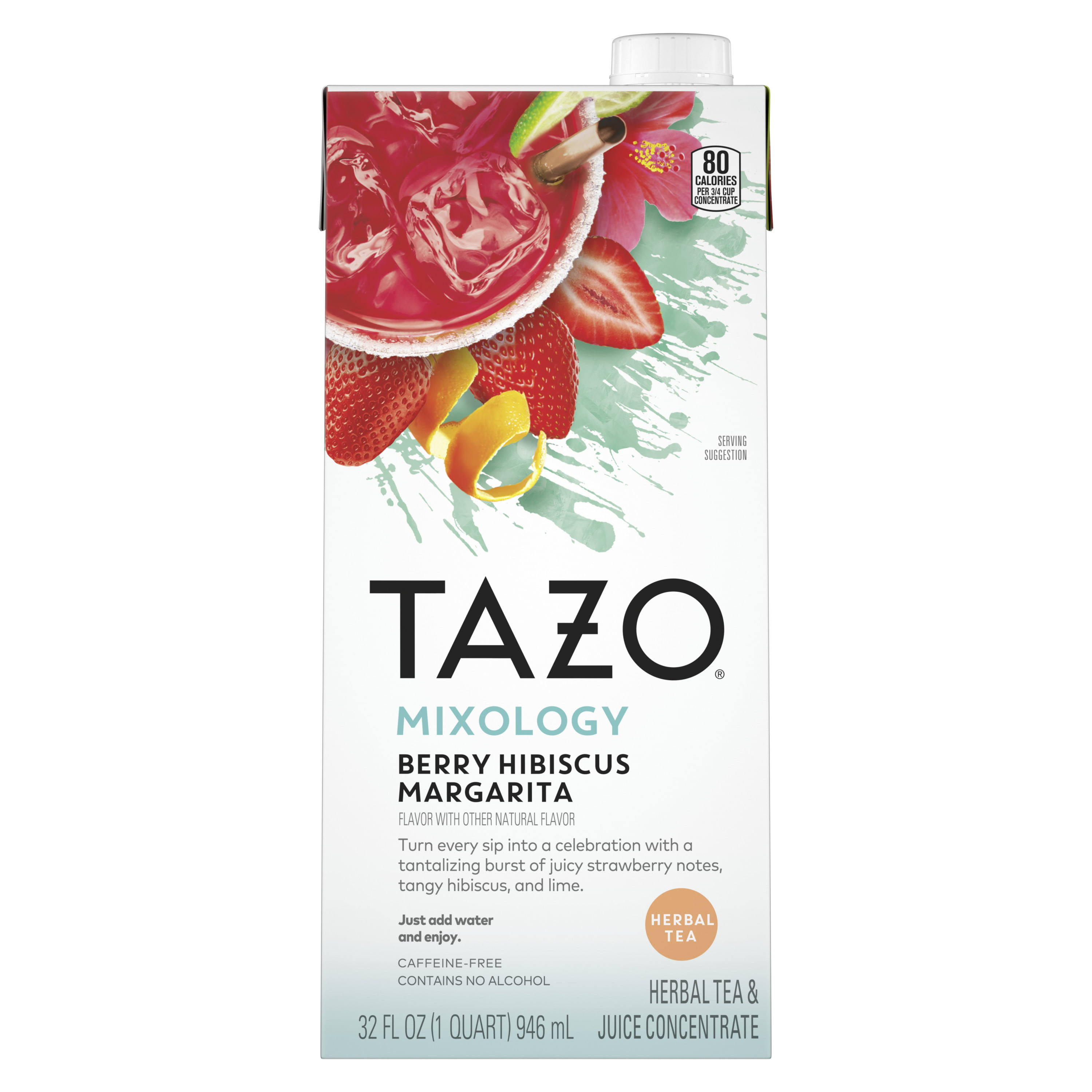 Tazo Tea Herbal Tea Concentrate Berry Hibiscus Margarita - 32 oz