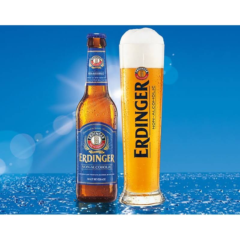 Erdinger Non-Alcoholic Malt Beer The Refreshing Isotonic Recovery Drink - 11.2oz, Case of 24
