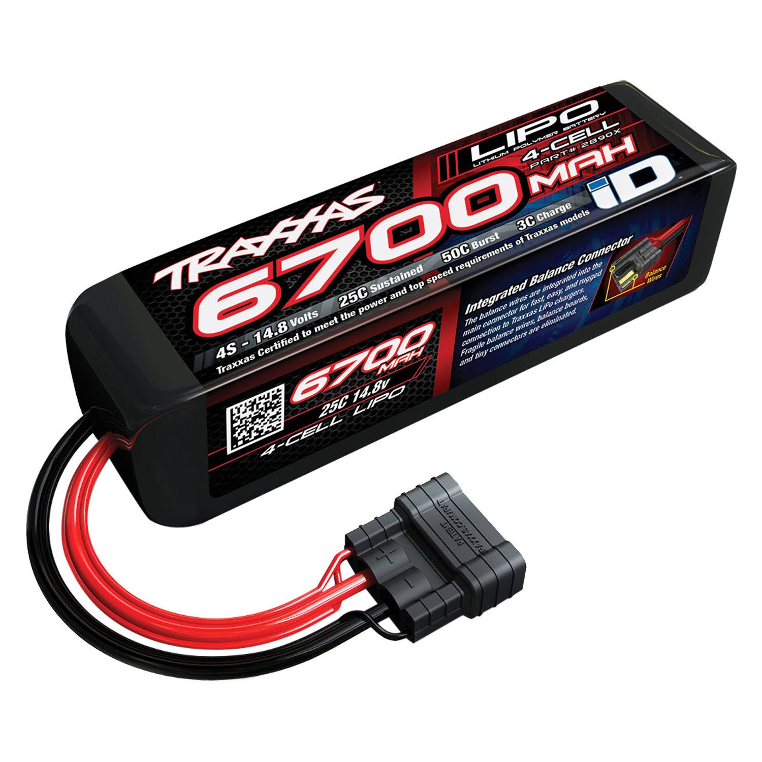 Traxxas TRA2890X Xmaxx Lipo Battery - 14.8v, 6700mah, 4 Cell