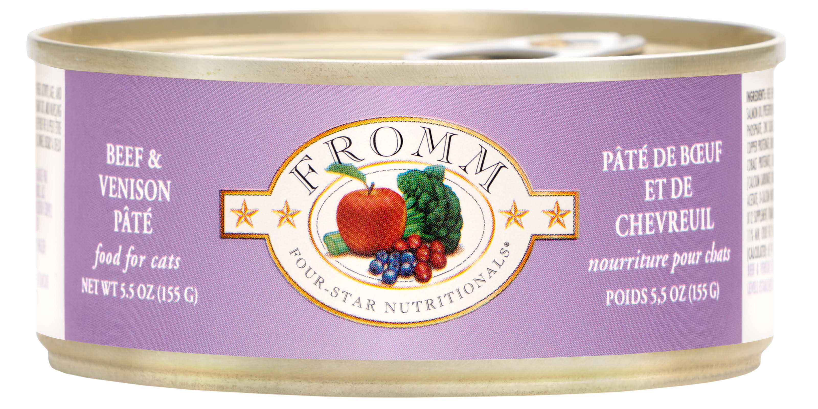 Fromm Four Star Beef & Venison Pate Cat Food Can 5.5 oz