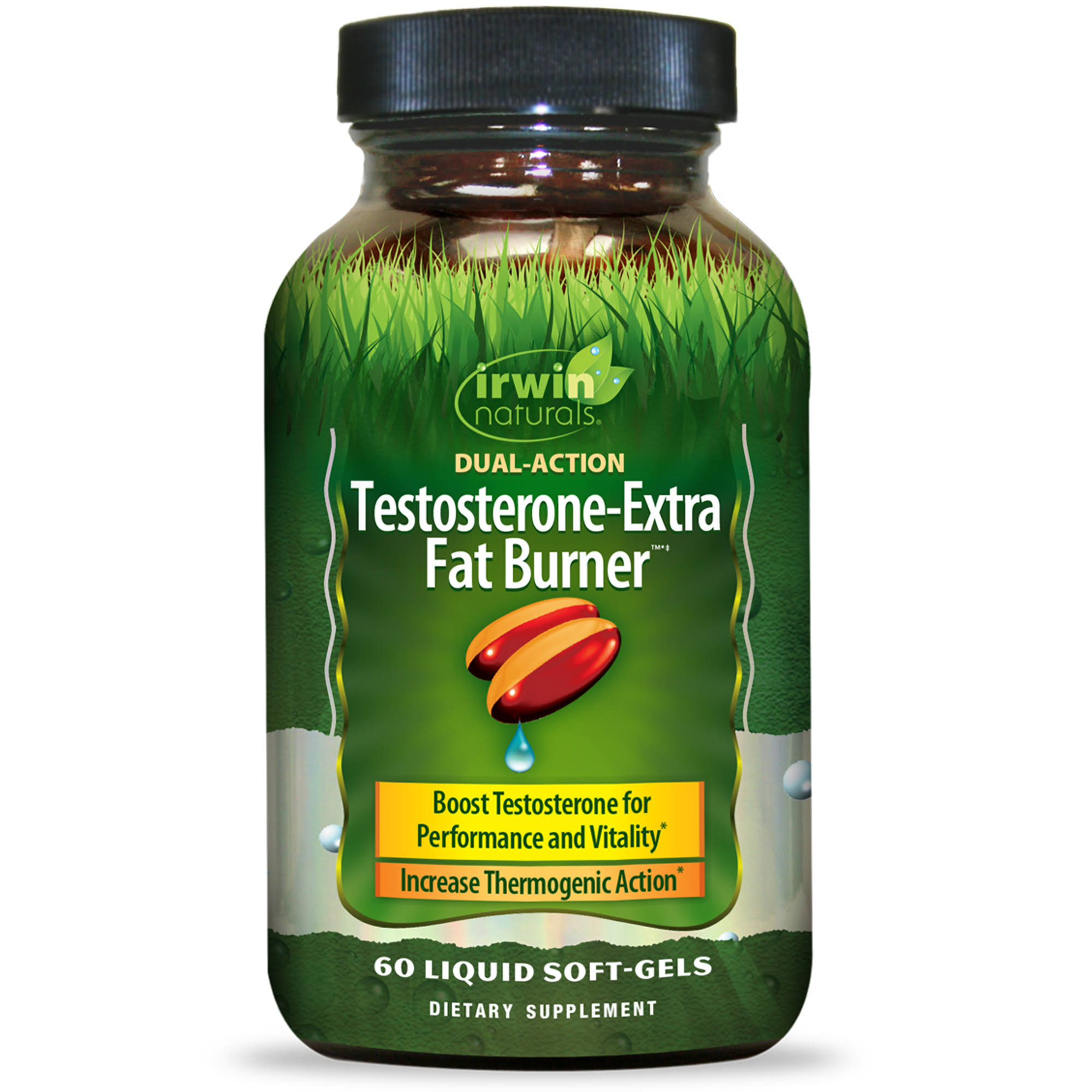 Irwin Naturals Testosterone Extra Fat Burner | 60 Liquid Softgels
