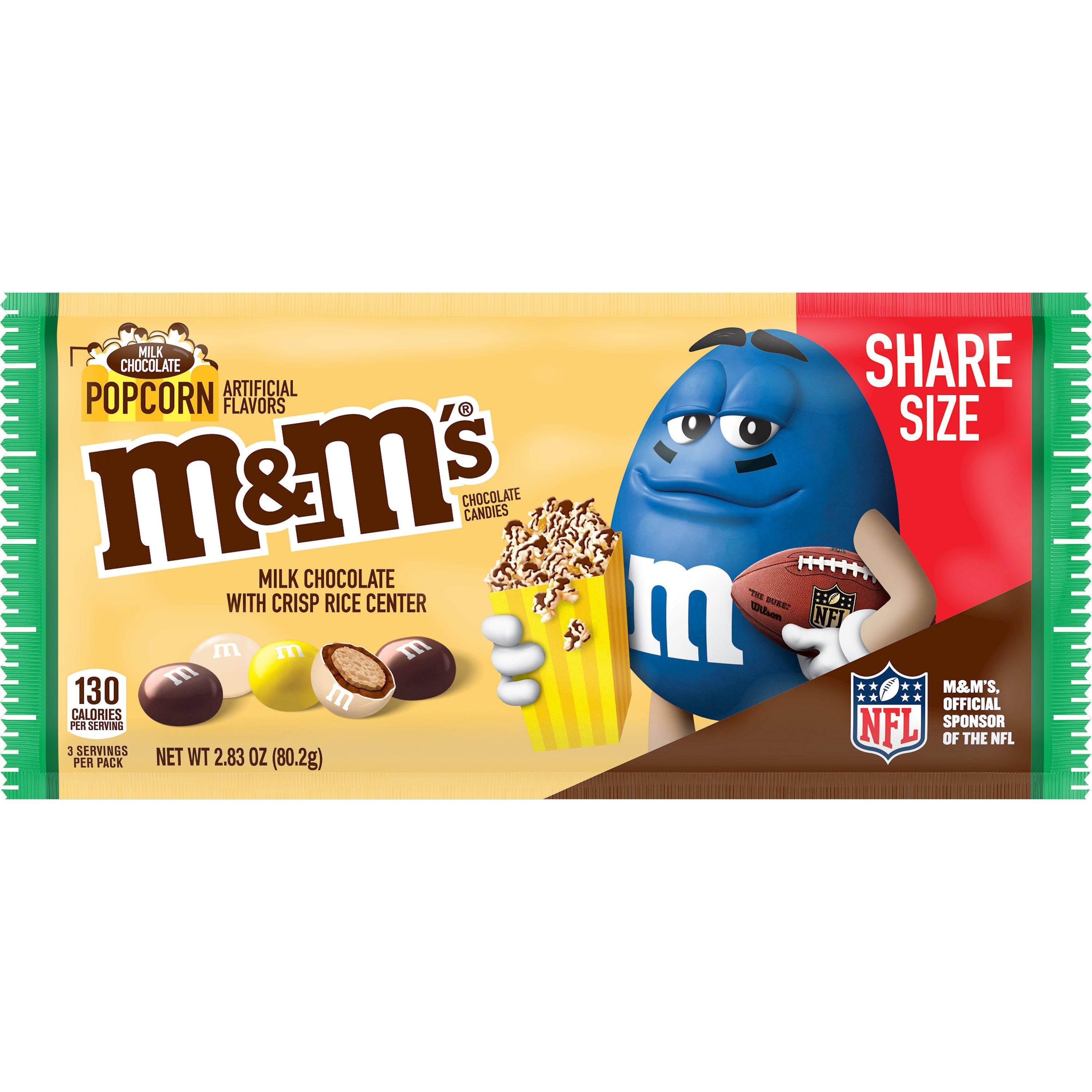 M&M's Chocolate Popcorn Flavour Candy (Share Size 80.2g)
