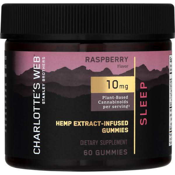 Charlotte's Web CBD Gummies, Sleep, 10 mg, Raspberry - 60 gummies
