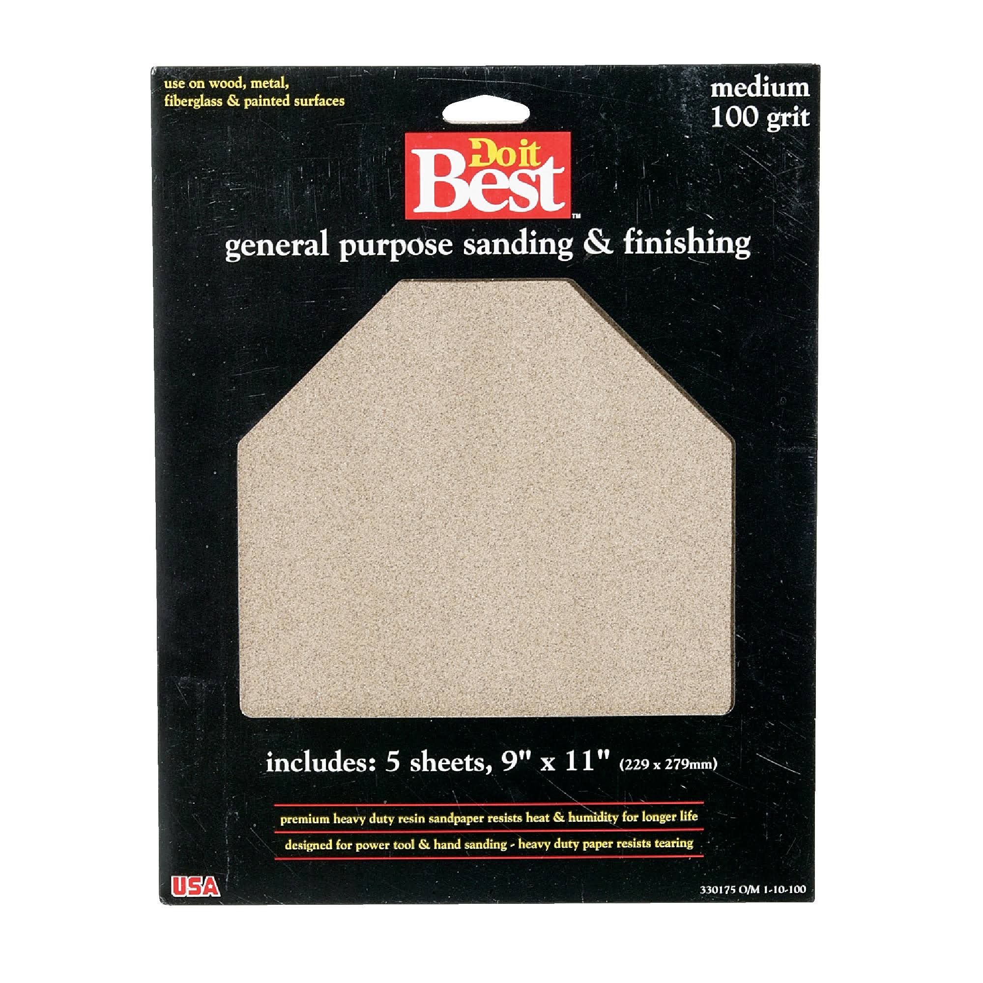 Do It Best General Purpose Sanding & Finishing Sheets - 9" x 11", 5 Sheets
