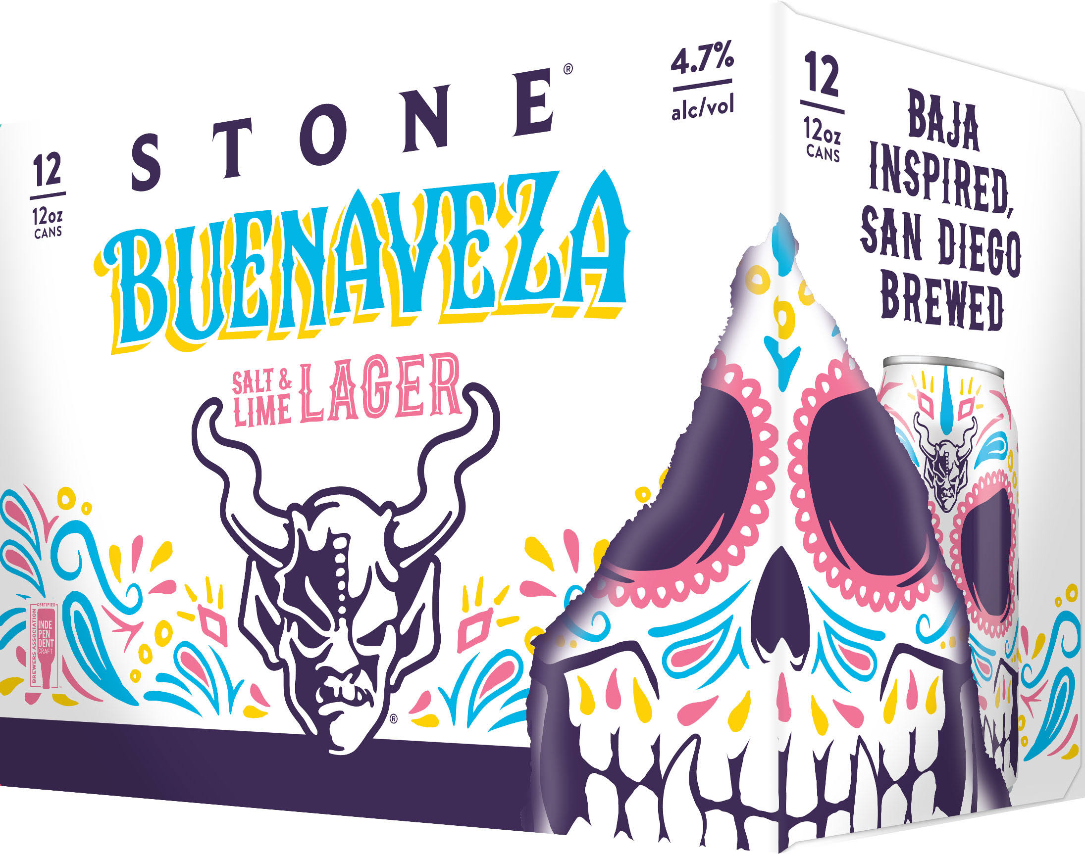 Stone Beer, Buenaveza, Salt & Lime Lager - 12 pack, 12 oz cans