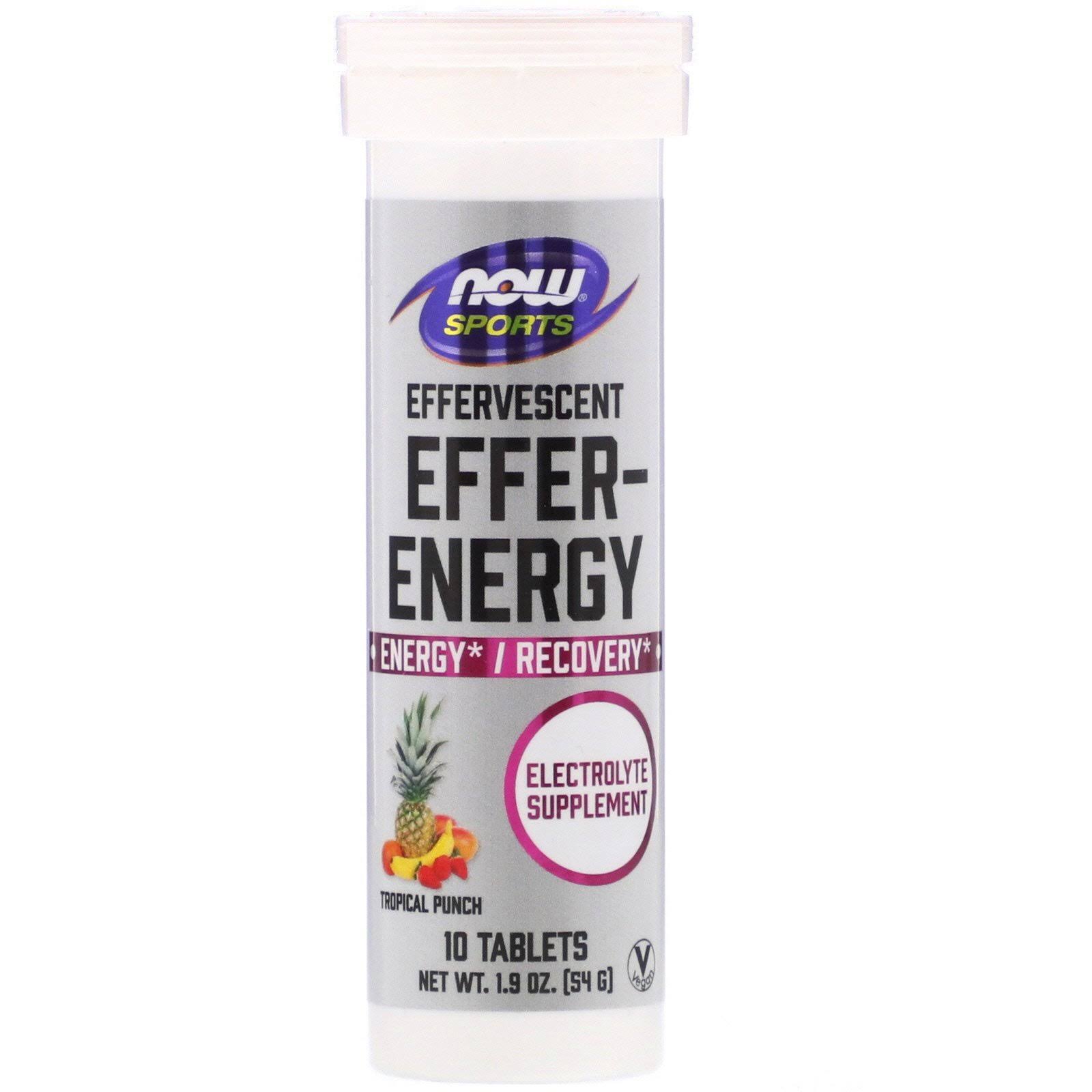Now Foods Effer-Energy Effervescent - 10 Tablets Tropical Punch