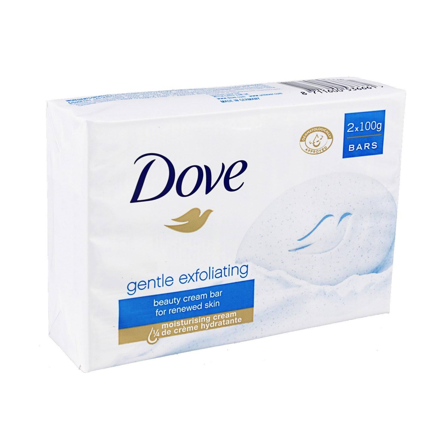 Dove Gentle Exfoliating Beauty Cream Bar - 100g, 2ct