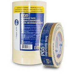 IPG PG5...129R Masking Tape, 60 Yd L, 1.41 in W, Natural Rubber/Resin Adhesive, Beige