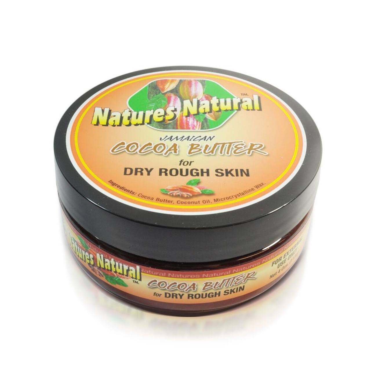 Natures natural jamaican cocoa butter for dry rough skin 4 oz