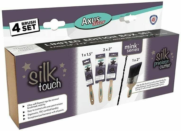 3" Axus Decor Silk Touch Synthetic Bristle Mink Series Paint Brush Straight Cut 