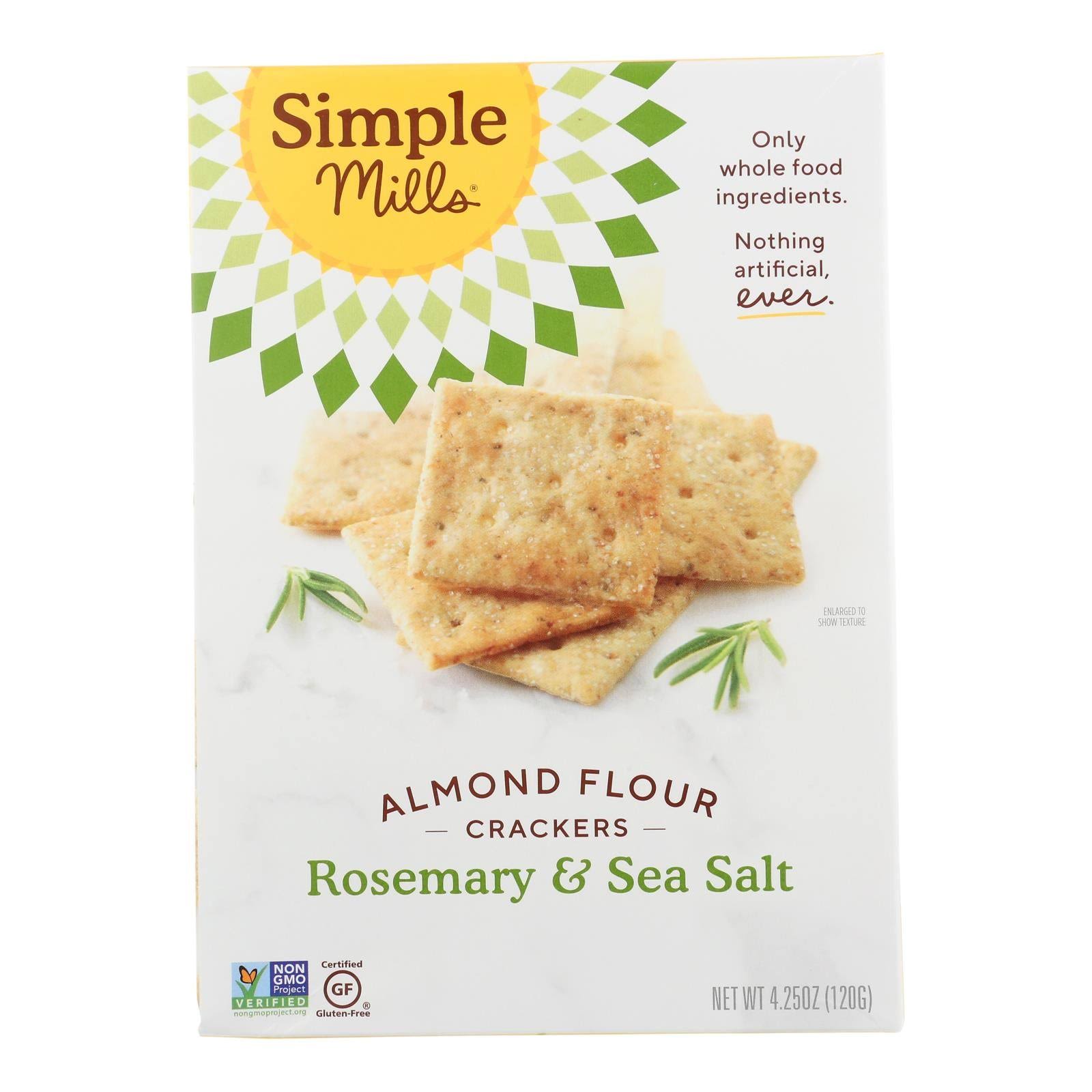 Simple Mills Almond Flour Crackers - Rosemary & Sea Salt, 120g