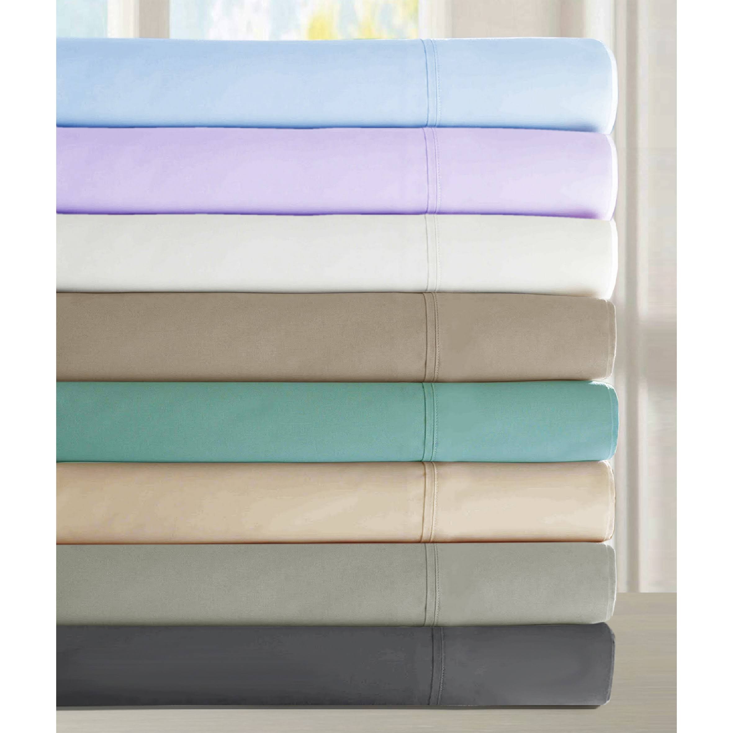 Addy Home Fashions Luxury 300 Thread Count Cotton Deep Pocket Sheet Set (6 Pieces) (Blue - King)