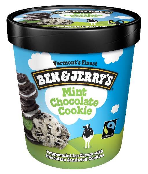 Ben and Jerry's Ice Cream - Mint Chocolate Cookie, 1pint