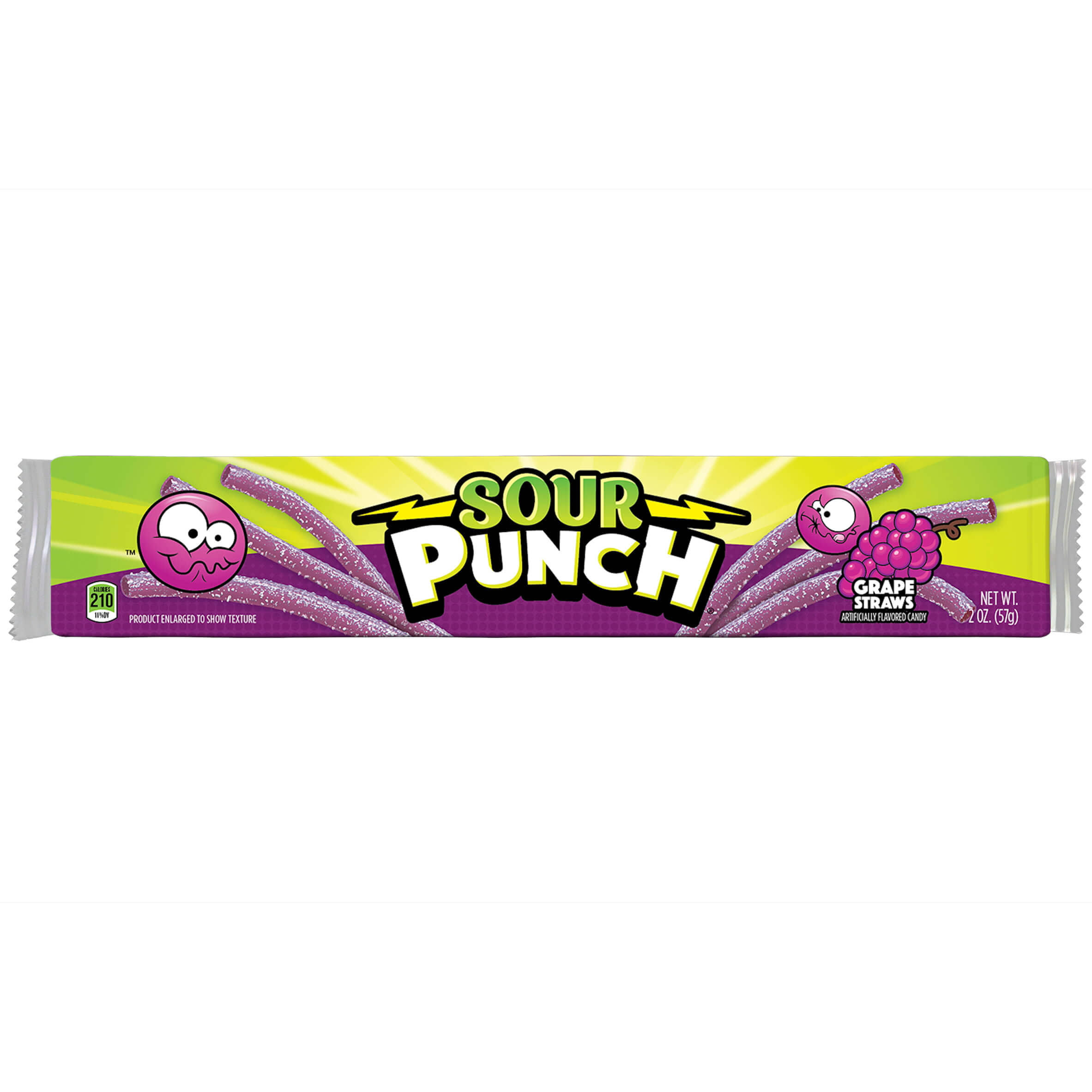 Sour Punch Grape Straws - 57g