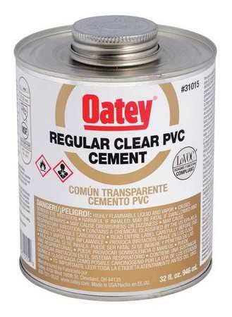Oatey Clear Regular PVC Cement - 32oz