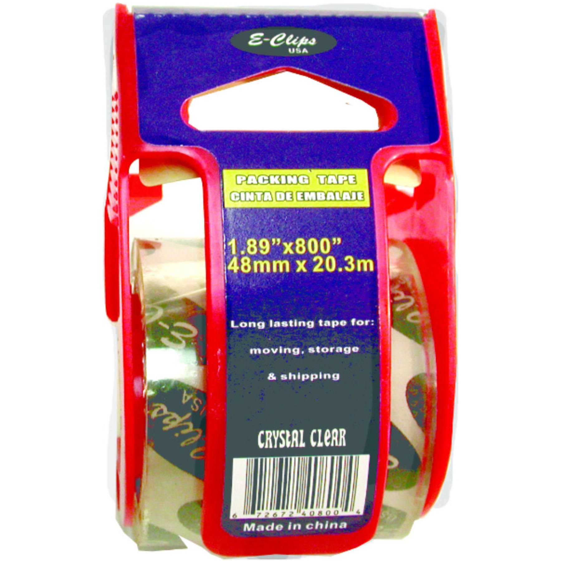 Ddi 1471413 Carton Tape W/dispenser - Crystal Clear - 1.89'' X 800'' Pack Of 72 Ddi Multicolor