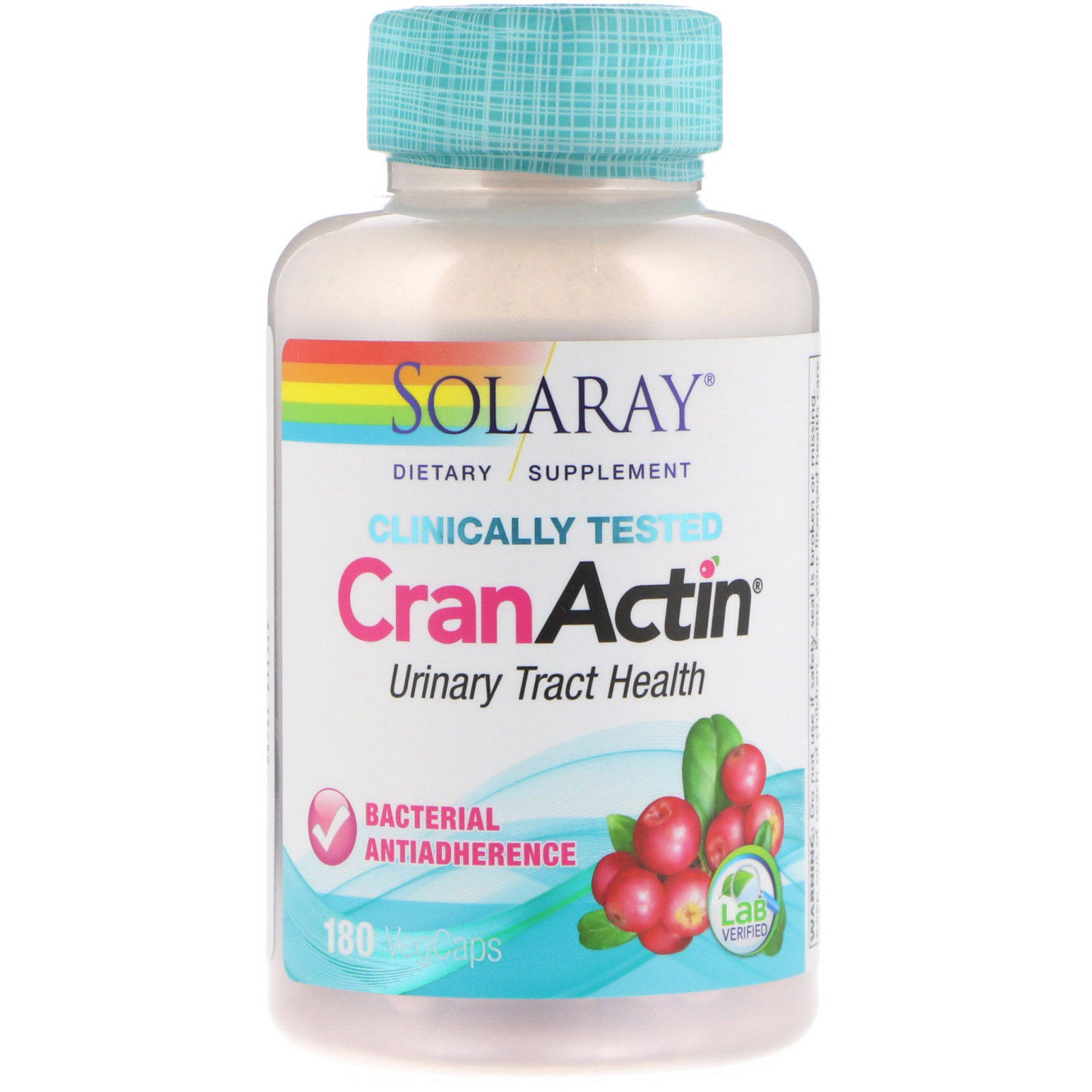 Solaray Cranactin Supplement - Cranberry, 180 Count