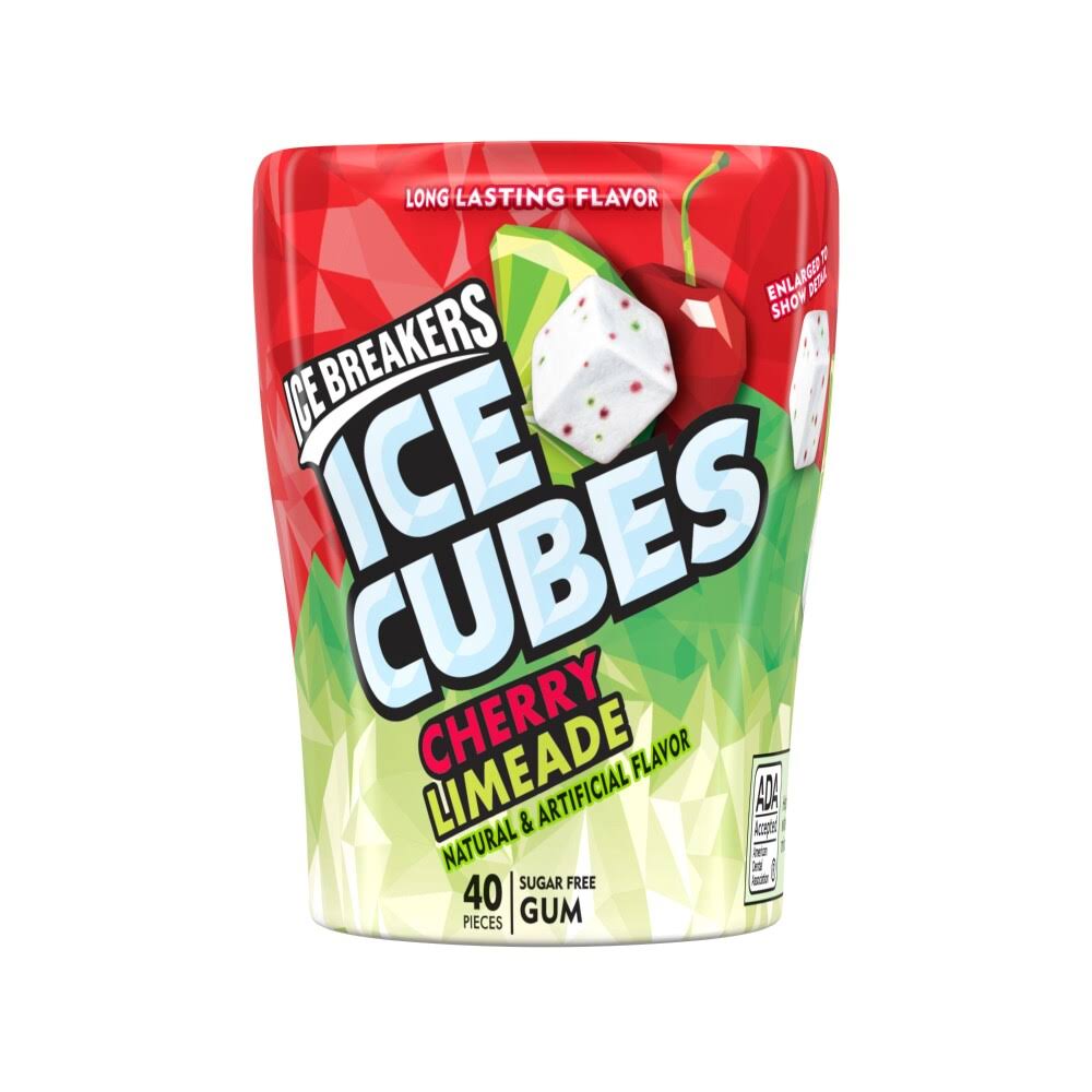Ice Breakers Ice Cubes Gum, Sugar Free, Cherry Limeade - 40 gums