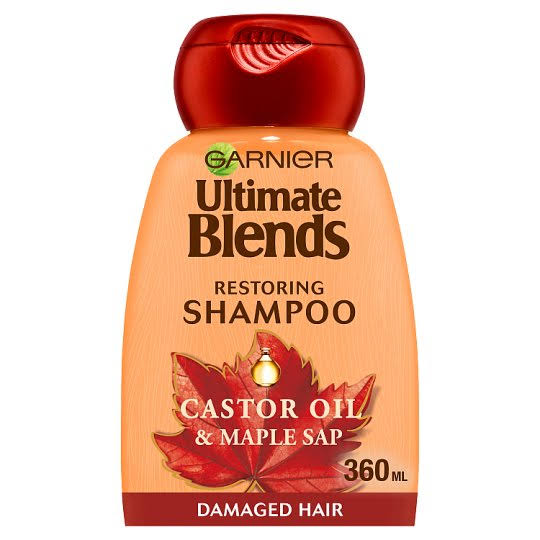 Garnier Ultimate Blends Shampoo - Maple and Castor Oil, 360ml