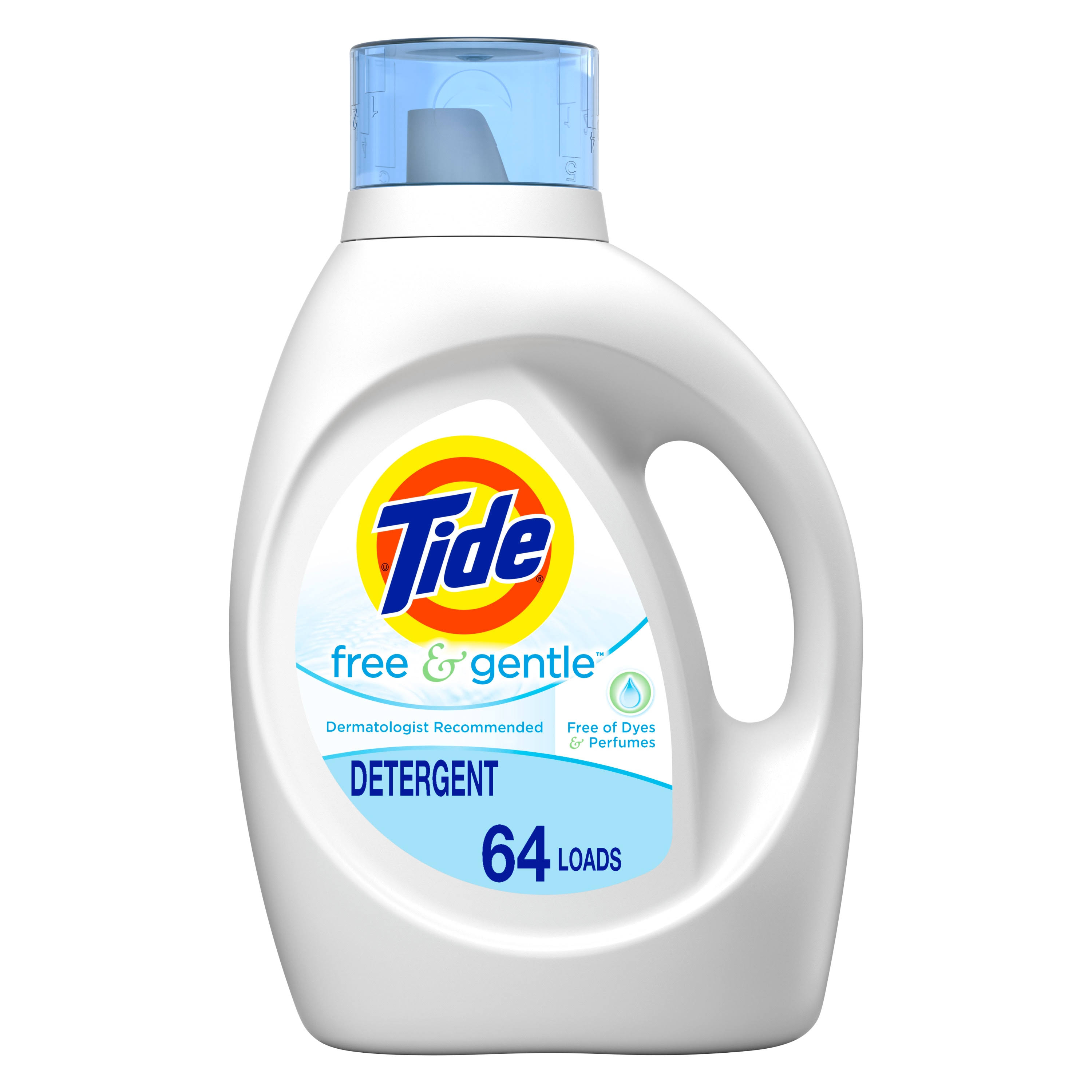 Tide Free & Gentle Liquid Laundry Detergent, 64 Loads