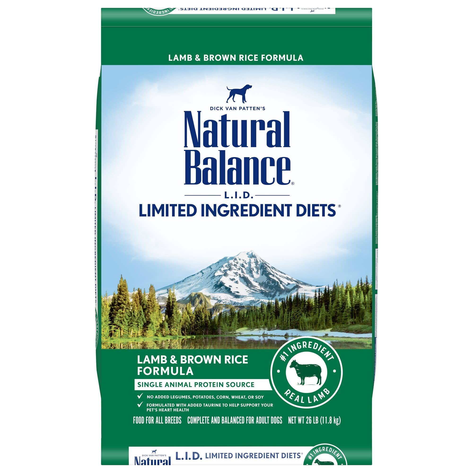 Natural Balance Adult - LID - Lamb & Rice | Dog Food | Size: 11.8 kg