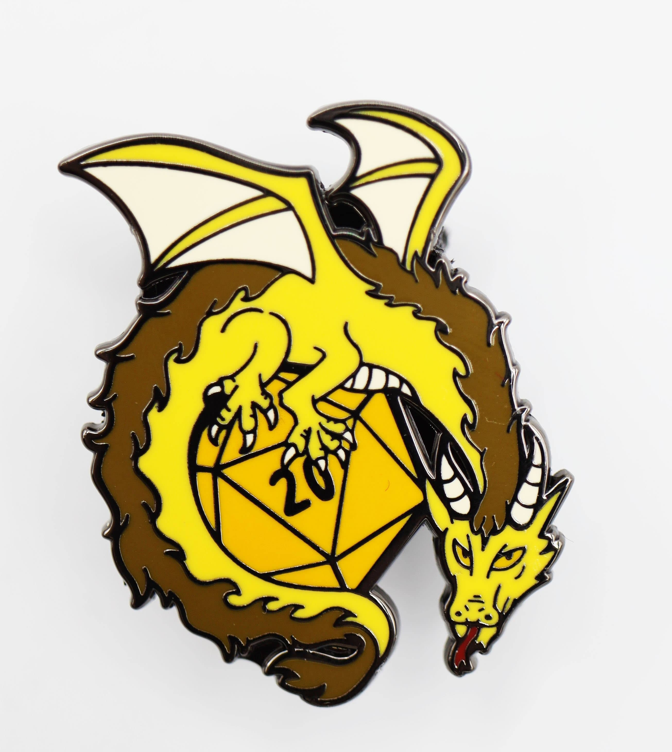 Foam Brain - Dice Dragons Pin: Gold