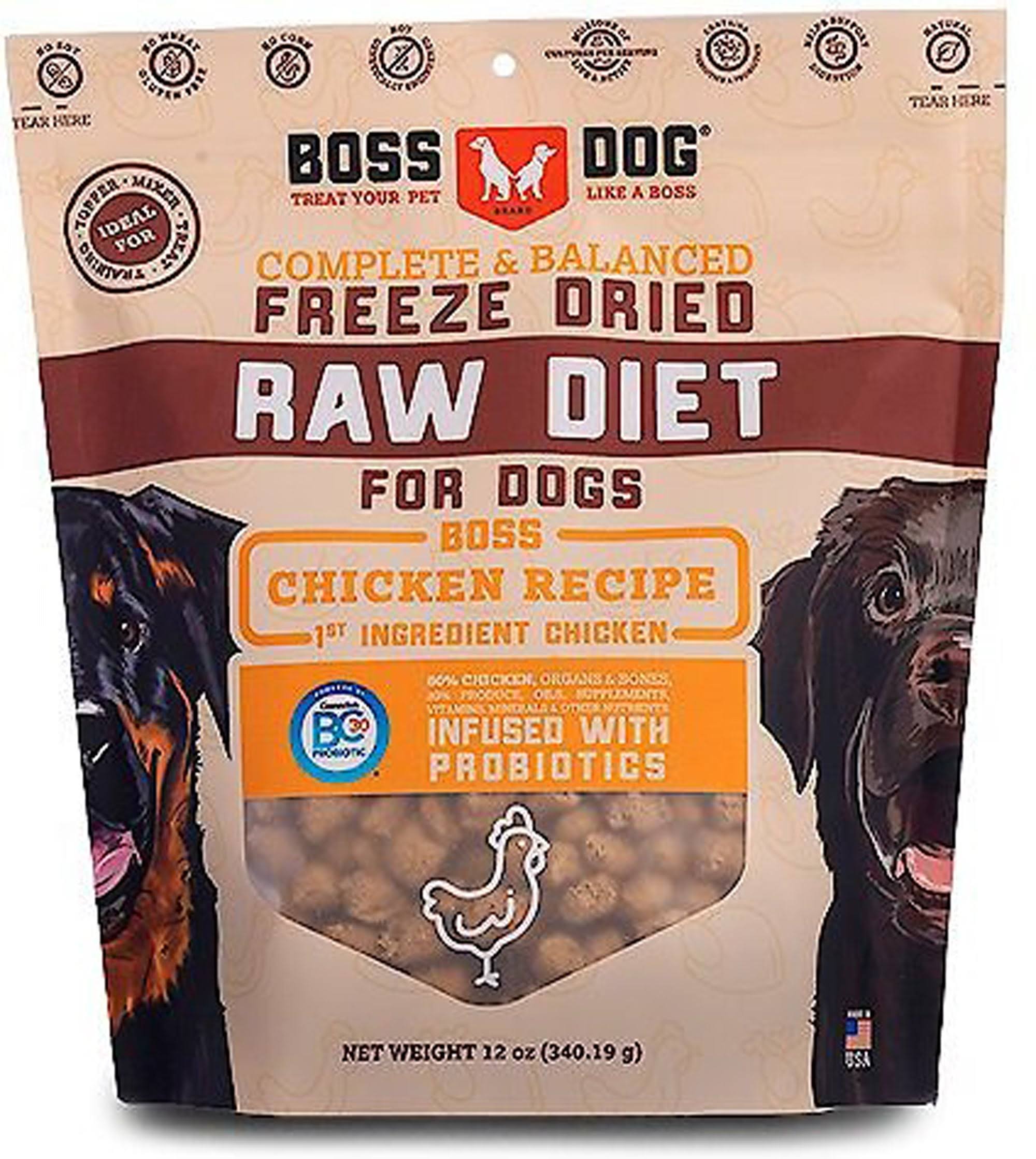 Boss Dog Freeze-Dried Chicken Recipe Dog Food - 12 oz. Bag