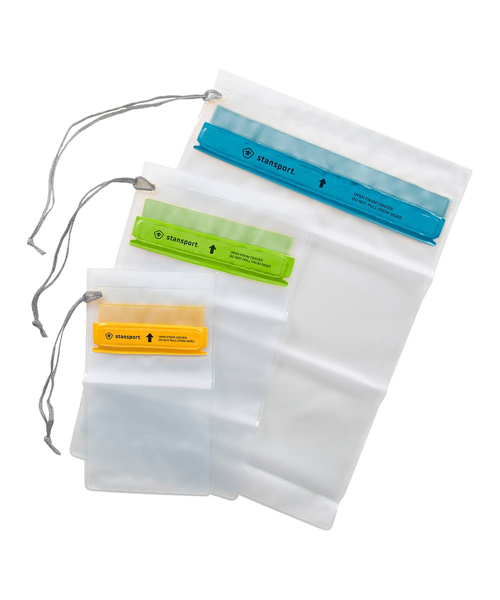 Stansport 465 3-Pack Waterproof Pouches - Clear