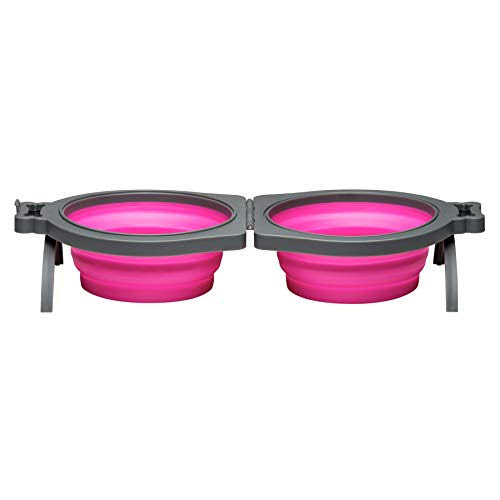 Loving Pets Bella Roma Travel Bowl Double Diner for Dogs