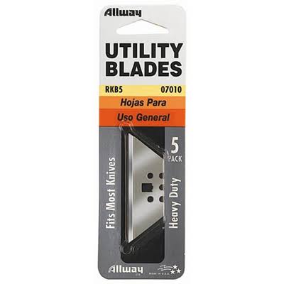 Allway Tools 3 Notch Utility Knife Blades - 5 Pack