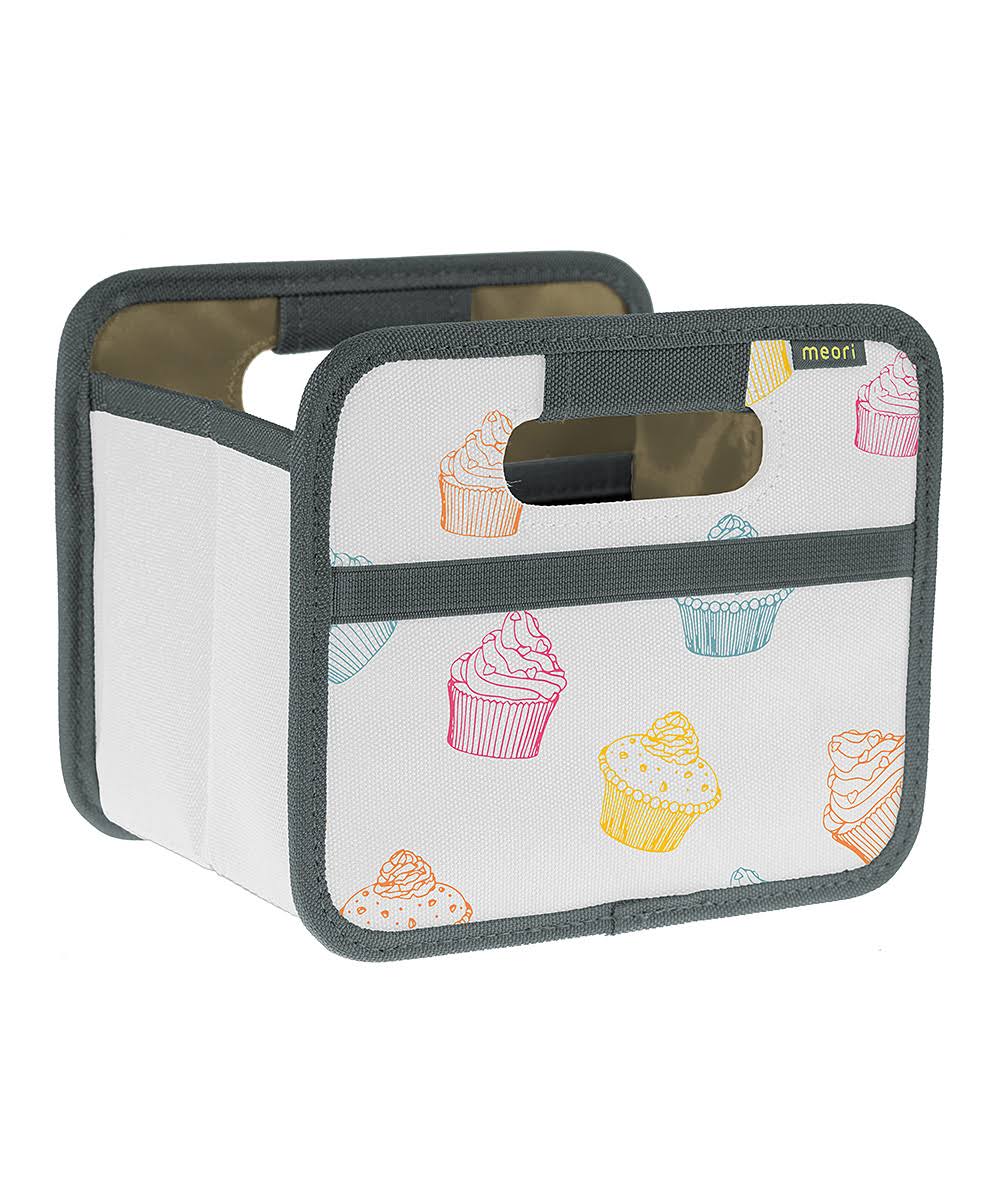 meori White Colorful Cupcakes Folding Mini Storage Box One-Size