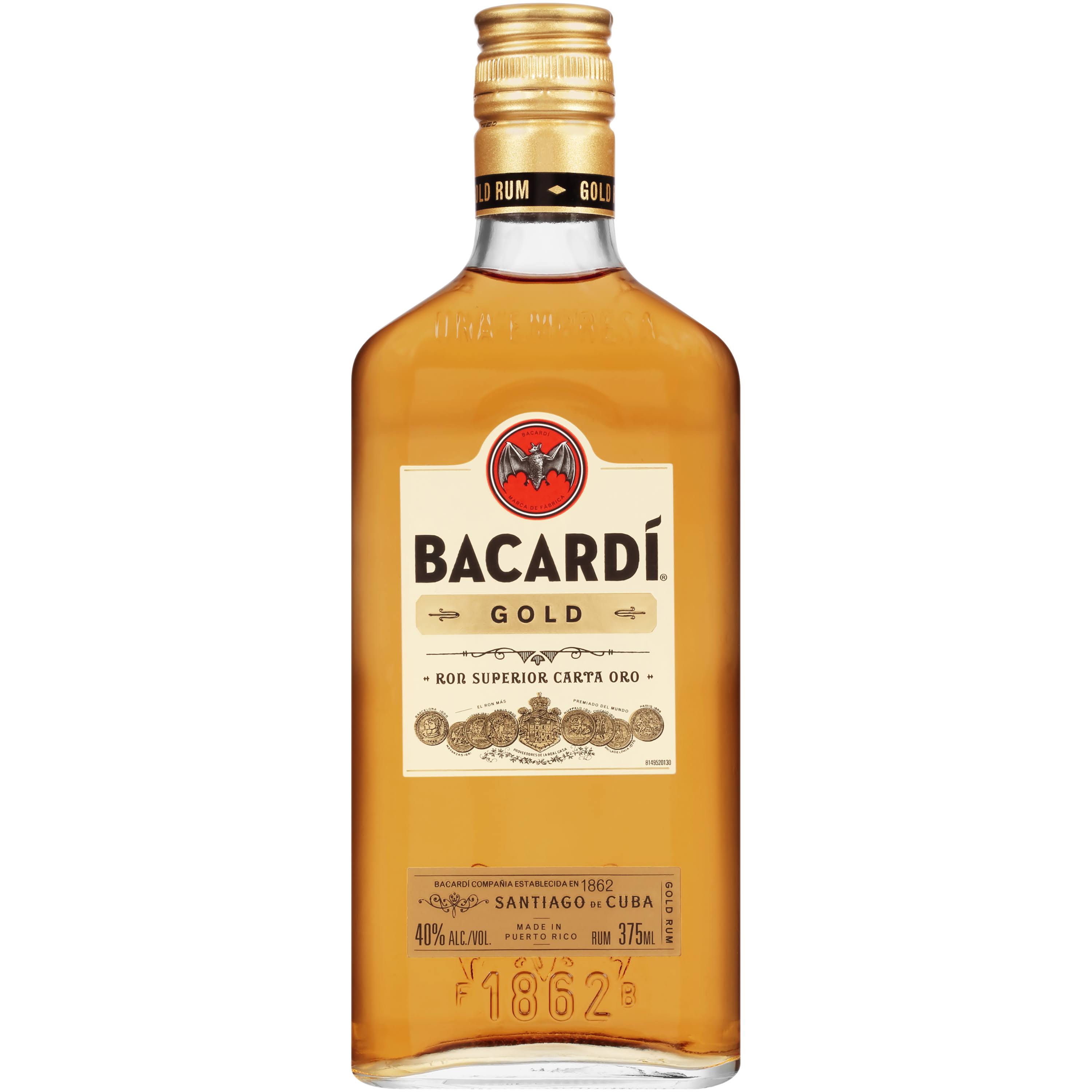 Bacardi Rum, Gold - 375 ml